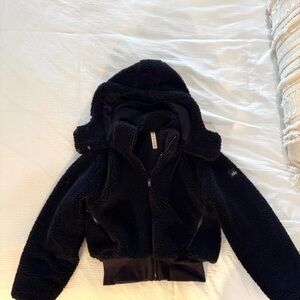 XS Alo Yoga de Black Fleece Jacket